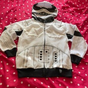 Disney Star Wars Storm Trooper Zip Hoodie Jacket Costume Mask Kids Children's S